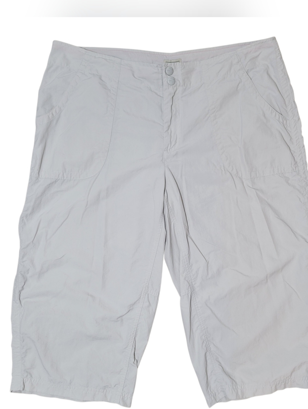 L.L. Bean Women's Trekker Shorts Light Kahki Water Resistant Nylon Plus Size 18